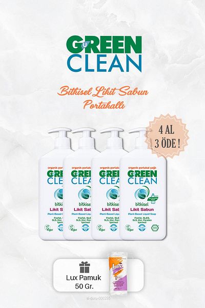 Green Clean 500 ml Soap Orange - Buy 4 Pay 3 Herbal Liquid