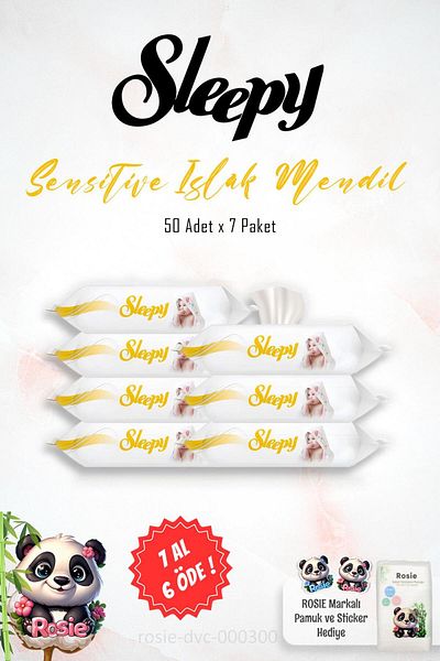 Sleepy Buy 7 Pay 6 Sleepy Sensitive Wet Baby Wipes 50 Pack and ROSIE Cotton