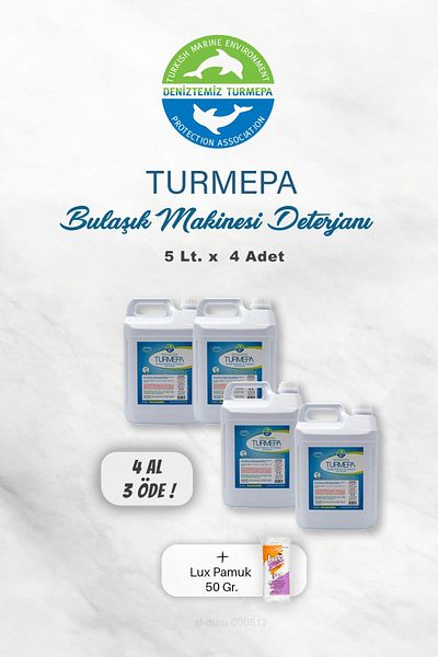 Turmepa 5 Liter Gel Dishwasher - Buy 4 Get 3 and Cotton Detergent