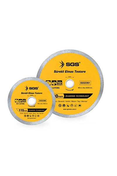 SGS FLANŞLI ELKTROLİZE ELMAS TESTERE 115MM/22,23-M14