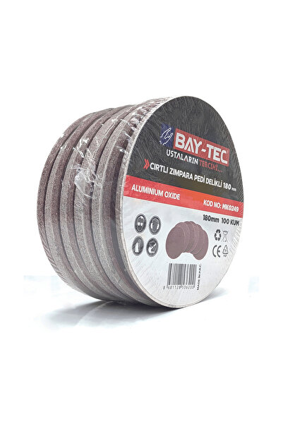 Baytec Bay-tec Cırtlı Zımpara Delikli 225mm 100 Kum ( 5 ADET )