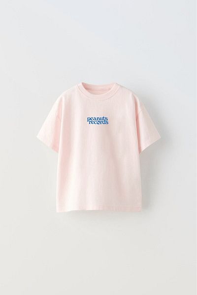 The Champ Clothing The Champ Peanuts Records Printed Pink Boy's T-Shirt