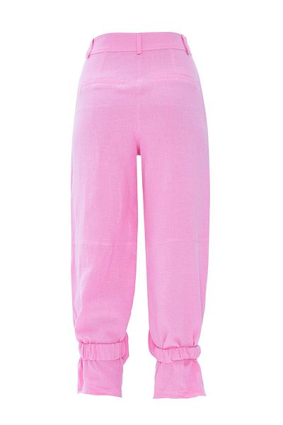 NOK İSTANBUL Pink 100% Linen So Cool Pants