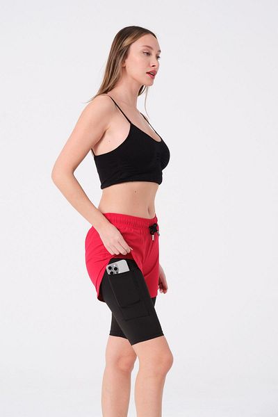 C&City 870 Model Red Women's Tights Sea Shorts
