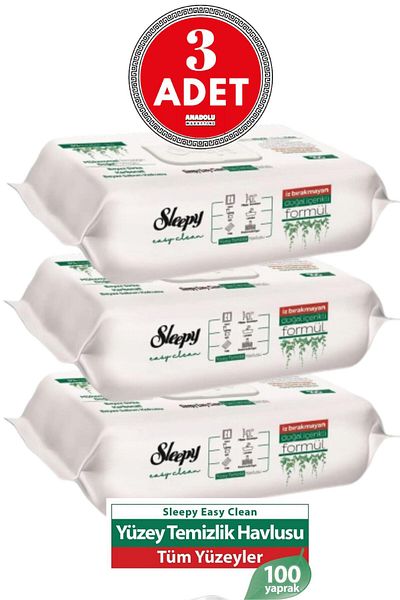 Sleepy Easy Clean Surface Cleaning Towel 100 Pieces X 3 Pieces (300 SHEETS)