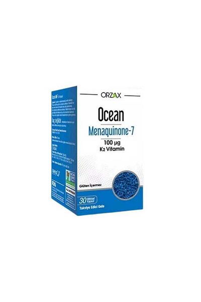 Ocean Mk 7 100Mcg- 30 Capsules Food Supplement, Vitamin K2 and +face Cleansing Gel Gift, 100 Ml