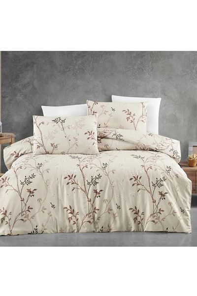 Amazon Ev Σετ Παπλωματοθήκη Διπλό Ecosse Ranforce Fiona Beige