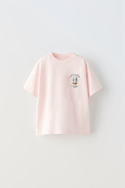 The Champ Clothing Great Time so Fun Written Skull Design Printed Pink Children's T-Shirt