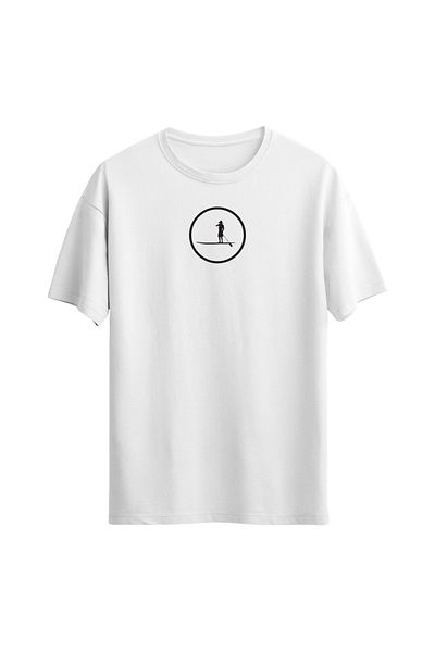 Açık Garaj Rowing Surf Printed Minimal Unisex T-Shirt