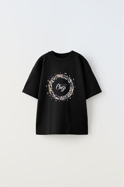 The Champ Clothing Μαύρο παιδικό μπλουζάκι - Let's Play Chess Written & Spinn...