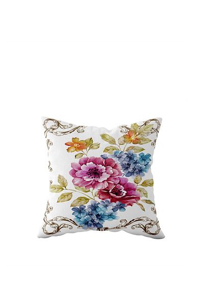 linazaitun Rose Desenk Single Side Hidden Zipper Pillowcase Throw Pillow Sofa Pillowcase