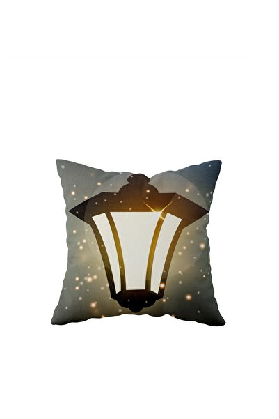 linazaitun Ramadan Kareem Street Lantern Single Side Hidden Zipper Pillowcase...