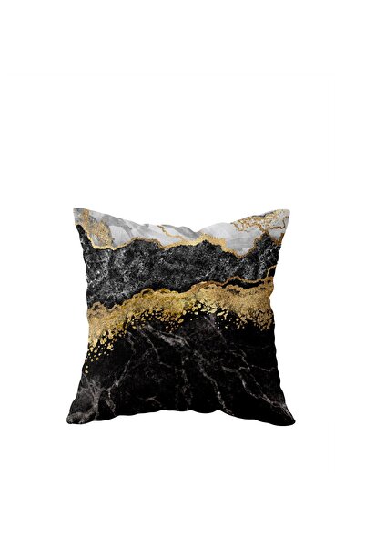 linazaitun Marble Pattern Single Side Hidden Zipper Pillowcase Throw Pillow S...