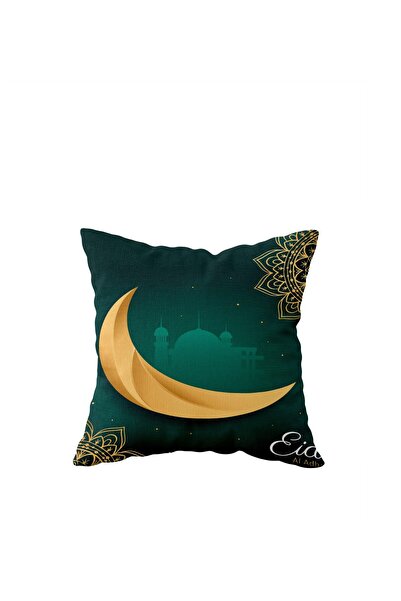 linazaitun Edi Al Adha Plain Ramadan Themed Single Sided Hidden Zipper Pillow...