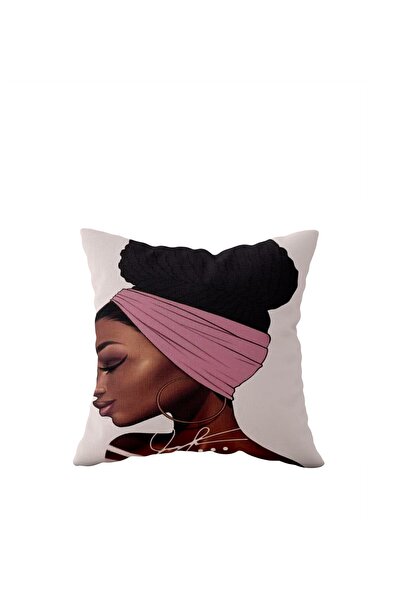 linazaitun Black Women One Side Hidden Zipper Pillowcase Throw Pillow Seat Pi...