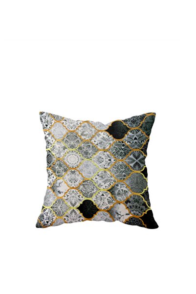 linazaitun Gray Drop Pattern Single Side Hidden Zipper Pillowcase Throw Pillo...