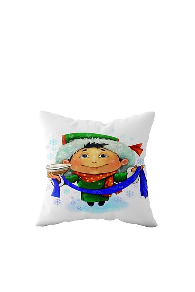 linazaitun Eskimo Double Sided Hidden Zippered Pillow Case Throw Pillow Seat Pillow Case