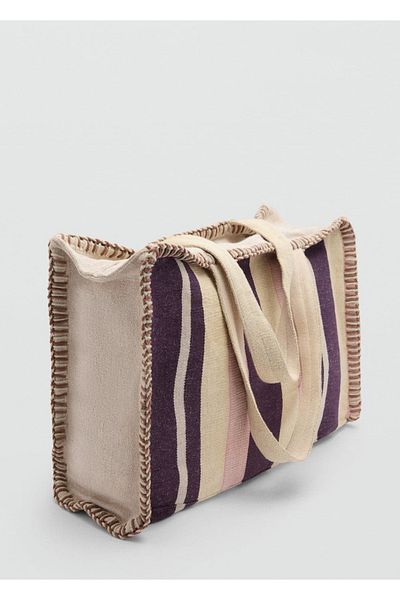 MANGO Woman Jute-Shopper-Tasche