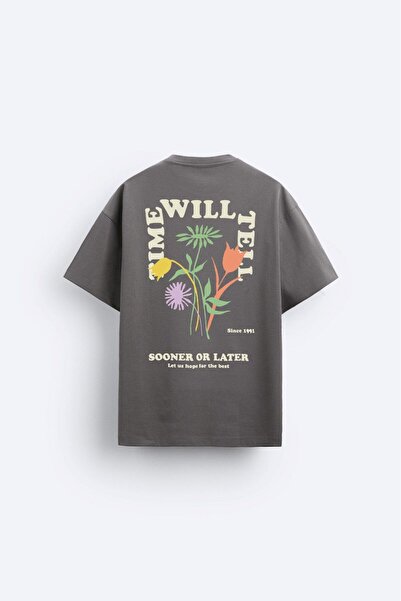 The Champ Clothing Ανδρικό μπλουζάκι Tulip Design Printed - Sooner Or Later Smoked Oversize