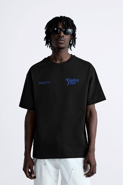 The Champ Clothing The Champ Oversize Black ανδρικό μπλουζάκι - Crew Neck, Written