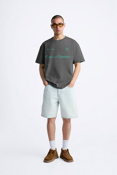 The Champ Clothing Ανδρικό μπλουζάκι Oversize - Crew Neck, Organic Chernistry, Written Smoked