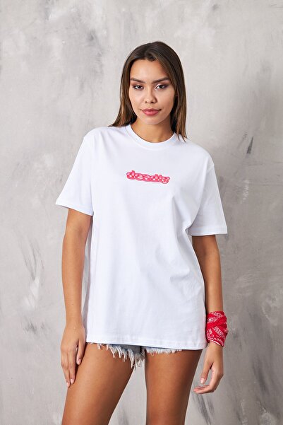 The Champ Clothing Γυναικείο μπλουζάκι White Deadly Printed Face Design