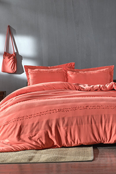 Doqu Home Pomegranate Flower Patterned Double Duvet Cover Set - Carla