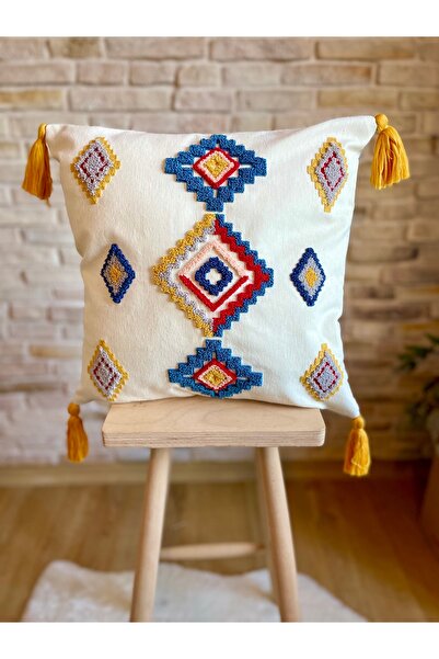 SWITA Home Design - 4-Piece Combination Punch Embroidered Throw Pillow Cover Set