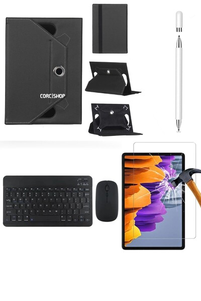 corcishop iPad Mini 6.Nesil 8.3'' 2021 Uyumlu 4in1 Set Klavye Mouse Kılıf Kal...
