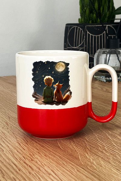 Hedizu كوب Little Prince Pro باللون الأحمر هدية لصديق