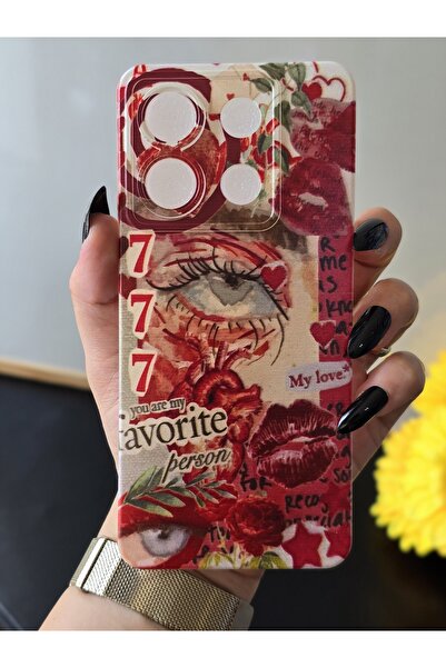 SUPER FRAME Xiaomi Redmi Note 13 Pro 5G Uyumlu Baskılı Şeffaf Telefon Kılıfı