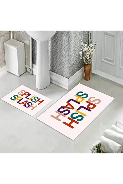 Evmila Σετ χαλάκια μπάνιου με σχέδια, μαλακά και ανθεκτικά - Πλένονται στο πλ...