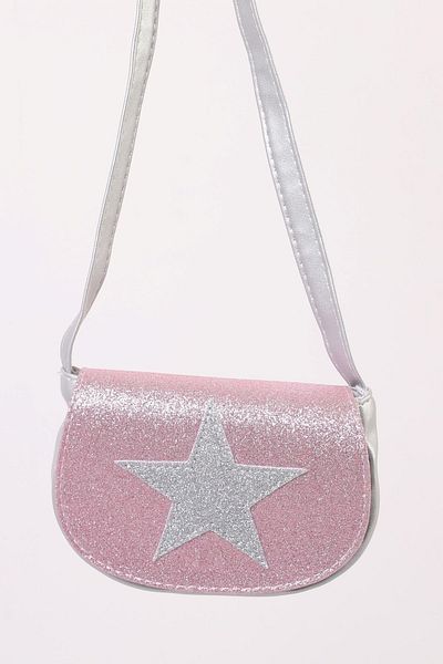 ICONE BAG حقيبة كتف بقفل مغناطيسي ومغطاة بطبقة لامعة من Icone Silver Girl