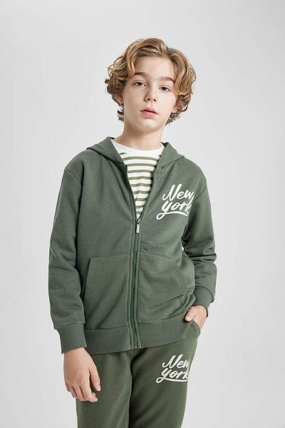DeFacto B6447A8 Ss Boy's Hooded Cardigan