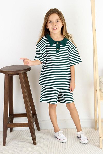 MiaBaby Set de costum cu dungi duble