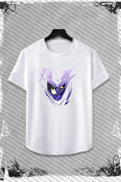 aynewmoda Naruto Uchiha Sasuke Susanoo Anime Crew Neck Unisex T-Shirt - Front and Back Printed