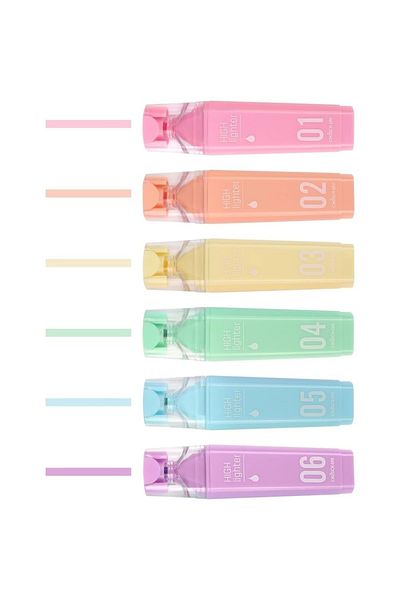 Gıpta 12 Highlighter Macaron Markers - 6 Color Pastel + Glow Neon