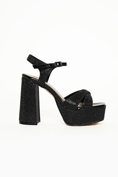 NOK İSTANBUL Black Diamond Bomb Platform Heeled Shoes
