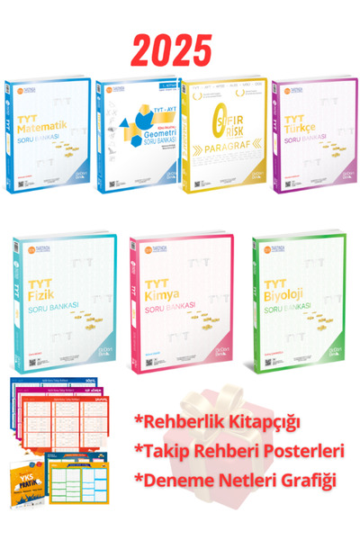 Üç Dört Beş Yayıncılık 2025 TYT Türkçe,Matematik,Fizik,Kimya,Biyoloji,TYT-AYT...