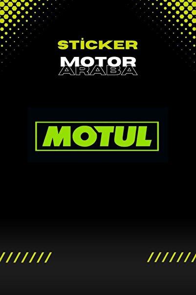 Banxtre Dekoratif Neon Sarı Motul Sticker Motor-araba Için Etiket 13cmx3cm (1...