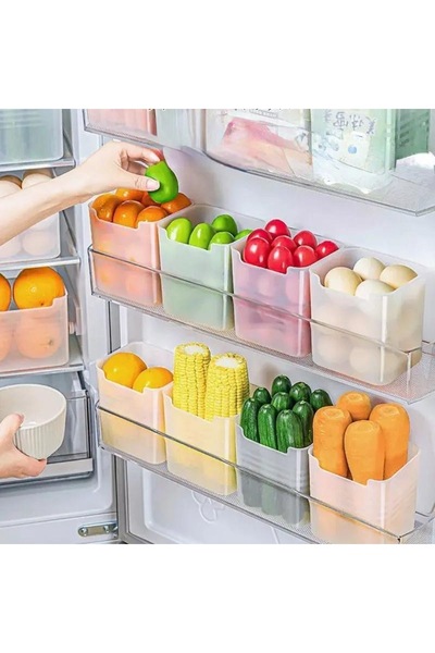 ESTİ 10 Adet Buzdolabı Kapak Içi Düzenleyici Organizer | Buzdolabı Içi Düzenleyici Ve Banyo Organizer