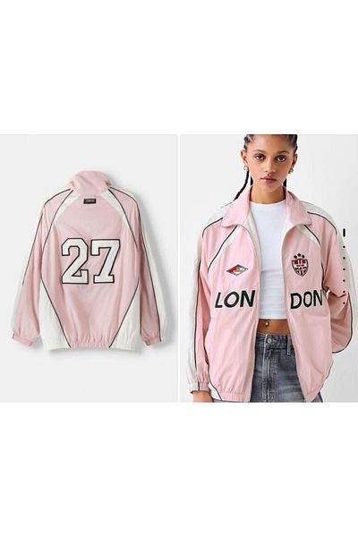 ModaTEKS Μαύρο Oversize Printed Unisex Raincoat - Parachute Fabric, Windbreaker