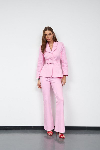 NOK İSTANBUL Amore Pocket Slim Fit Blazer Pink