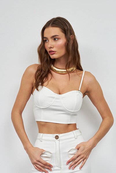 NOK İSTANBUL Amore Chic Askısı Çıkarılabilen Büstiyer Beyaz
