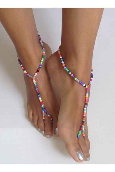 İPAR AKSESUAR Sand Bead Elastic Foot Shahmeran 1 Piece Anklet