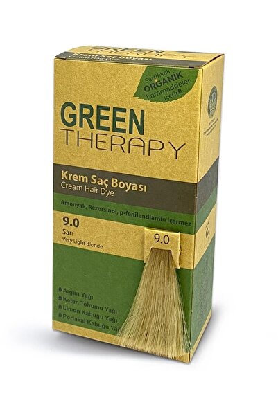 Green Therapy Krem Saç Boyası Argan Yağlı No:9.0 Sarı
