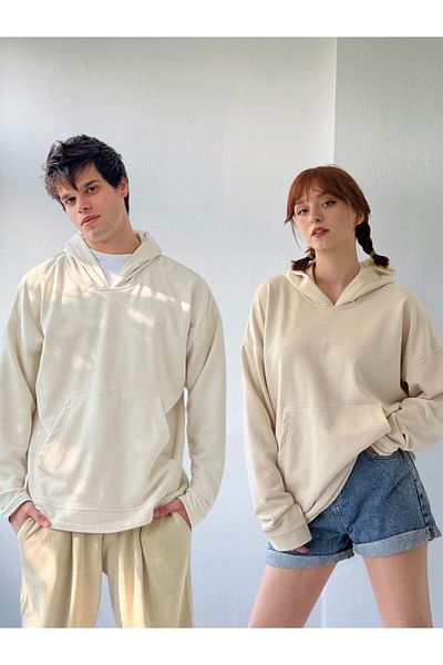 Retrobird Oversize Basic Hooded Φούτερ Ανδρικό Μπεζ