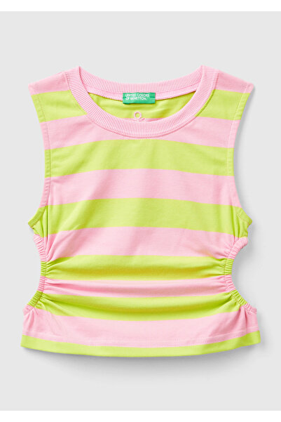 United Colors of Benetton Ροζ-πράσινο λογότυπο κεντημένο εσώρουχο για κορίτσια - Color Block, λαιμόκοψη