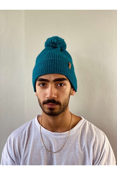 Retrobird Ponponlu Unisex Bere Kadın Petrol