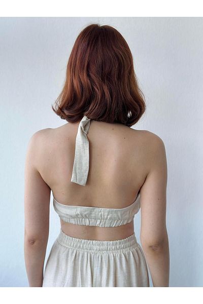 Retrobird Happy Hour Cross Tie Glitter Bustier Women's Cream